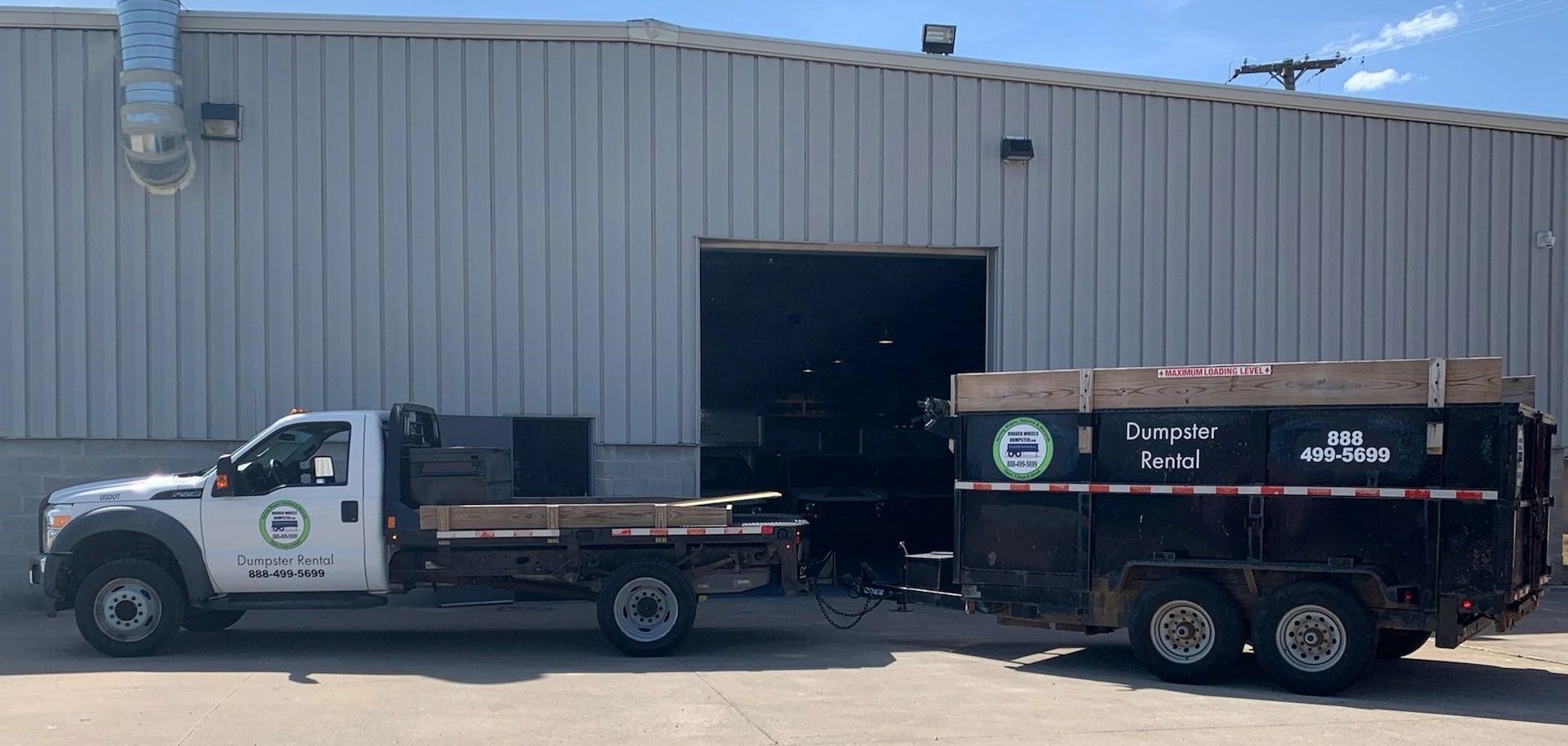 Rubber Wheels Dumpster